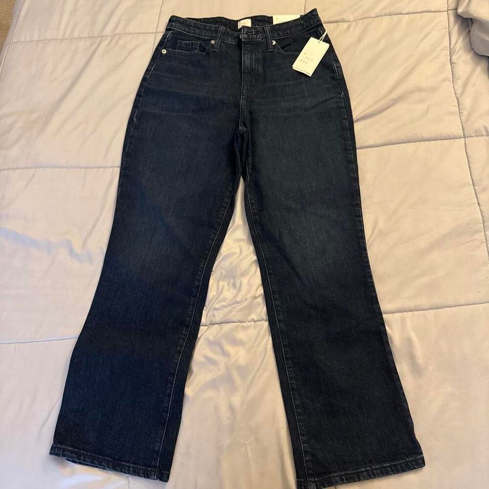 A-new-day Women's Navy and Blue Jeans NWT 2R Bootcut Highrise